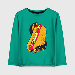 Лонгслив хлопковый детский HotDog, цвет: зеленый
