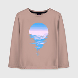 Лонгслив хлопковый детский Луна море, цвет: пыльно-розовый