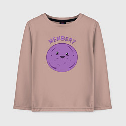 Лонгслив хлопковый детский А ты помнишь? Ягодки - вспоминашки Южный парк, цвет: пыльно-розовый
