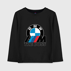 Лонгслив хлопковый детский BMW BOSS, цвет: черный