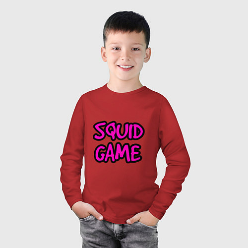 Детский лонгслив Squid Game Pinker / Красный – фото 3