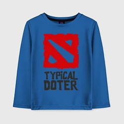 Лонгслив хлопковый детский Typical Doter, цвет: синий