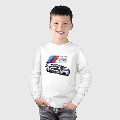 Детский лонгслив BMW Great Racing Team / Белый – фото 3