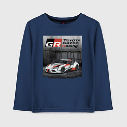 Лонгслив хлопковый детский Toyota Gazoo Racing Team, цвет: тёмно-синий