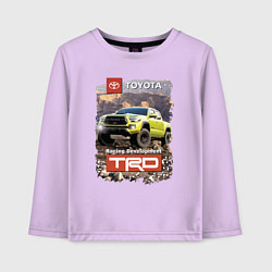 Лонгслив хлопковый детский Toyota Racing Development mountains competition, цвет: лаванда