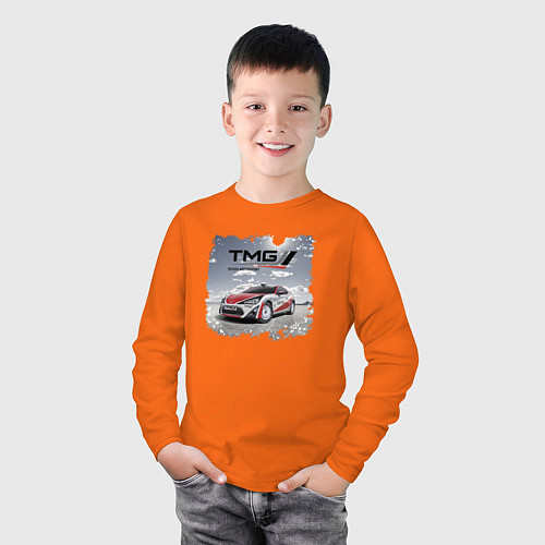 Детский лонгслив Toyota TMG Racing Team Germany / Оранжевый – фото 3