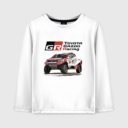 Лонгслив хлопковый детский Toyota Gazoo Racing Team, Finland Motorsport, цвет: белый