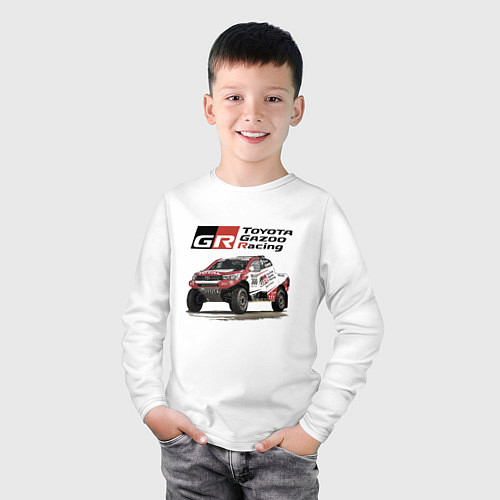 Детский лонгслив Toyota Gazoo Racing Team, Finland Motorsport / Белый – фото 3