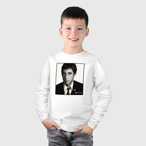 Детский лонгслив Аль Пачино Al Pacino / Белый – фото 3
