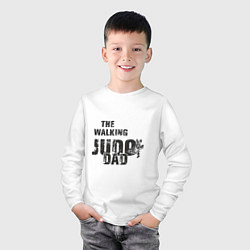 Лонгслив хлопковый детский Judo - Dad, цвет: белый — фото 2