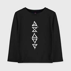 Лонгслив хлопковый детский ЗНАКИ ВЕДЬМАКА THE WITCHER SYMBOL, цвет: черный