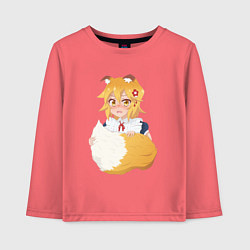 Лонгслив хлопковый детский Сенко в костюме горничная, цвет: коралловый