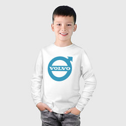 Лонгслив хлопковый детский Volvo логотип, цвет: белый — фото 2