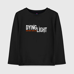 Лонгслив хлопковый детский GOOD NIGHT AND GOOD LUCK DYING LIGHT, цвет: черный
