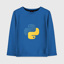 Лонгслив хлопковый детский Python язык, цвет: синий