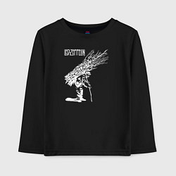 Лонгслив хлопковый детский Led Zeppelin IV альбом, цвет: черный