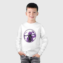 Лонгслив хлопковый детский ТартальяTartaglia Genshin Impact, цвет: белый — фото 2