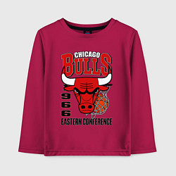 Лонгслив хлопковый детский Chicago Bulls NBA, цвет: маджента