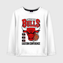 Лонгслив хлопковый детский Chicago Bulls NBA, цвет: белый