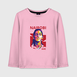 Лонгслив хлопковый детский Nairobi Girl, цвет: светло-розовый