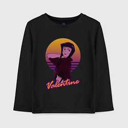 Лонгслив хлопковый детский Ретровэйв Фэй, цвет: черный