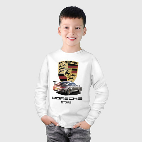 Детский лонгслив Porsche GT 3 RS Motorsport / Белый – фото 3