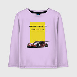 Лонгслив хлопковый детский Porsche Carrera 4S Motorsport, цвет: лаванда