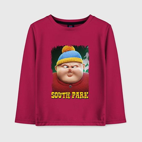 Детский лонгслив Eric Cartman 3D South Park / Маджента – фото 1