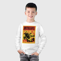 Лонгслив хлопковый детский Metallica - Iowa speedway playbill, цвет: белый — фото 2