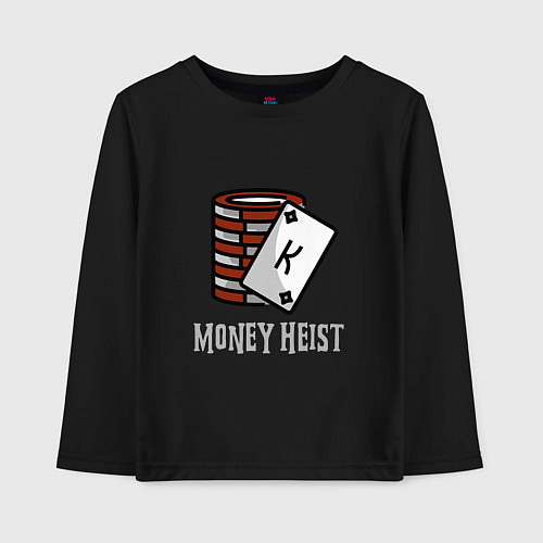 Детский лонгслив Money Heist King / Черный – фото 1