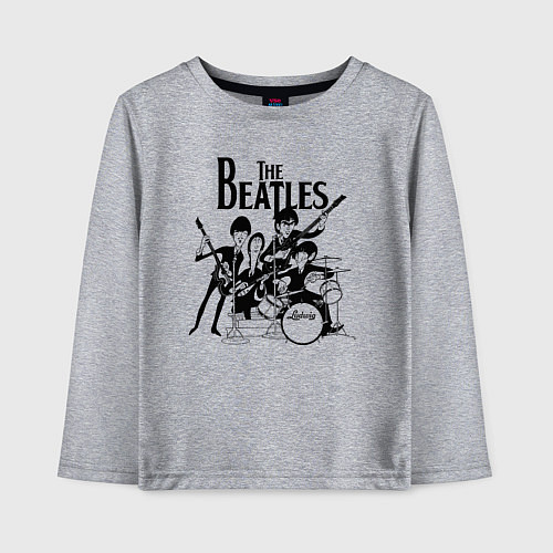 Детский лонгслив Крутая Ливерпульская четвёрка! / Меланж – фото 1