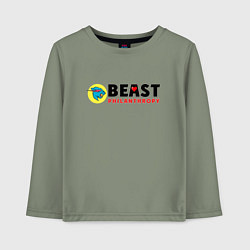 Лонгслив хлопковый детский Mr Beast Philanthropy, цвет: авокадо
