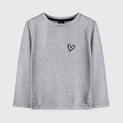 Лонгслив хлопковый детский Сердечко крохотное, цвет: меланж