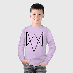 Лонгслив хлопковый детский Watch Dogs, цвет: лаванда — фото 2