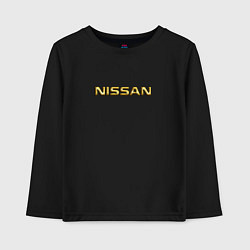 Лонгслив хлопковый детский Авто NISSAN золотой, цвет: черный