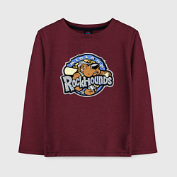 Лонгслив хлопковый детский Midland Rockhounds - baseball team, цвет: меланж-бордовый