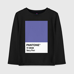 Лонгслив хлопковый детский Цвет Pantone 2022 года - Very Peri, цвет: черный