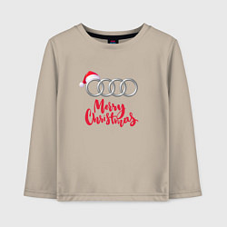 Лонгслив хлопковый детский AUDI MERRY CHRISTMAS, цвет: миндальный