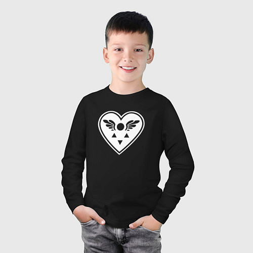 Детский лонгслив Deltarune сердце / Черный – фото 3