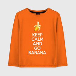 Лонгслив хлопковый детский Keep calm and go banana, цвет: оранжевый