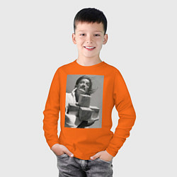 Лонгслив хлопковый детский Salvador Dali & cross, цвет: оранжевый — фото 2