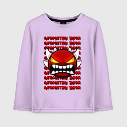 Детский лонгслив GEOMETRY DASH КРАСНЫЙ ОГНЕННЫЙ ДЕМОН