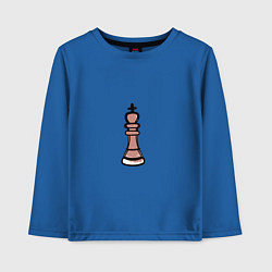 Лонгслив хлопковый детский Шахматный король граффити, цвет: синий