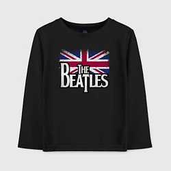 Лонгслив хлопковый детский The Beatles Great Britain Битлз, цвет: черный