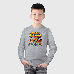 Лонгслив хлопковый детский Subway Surfers персонажи, цвет: меланж — фото 2