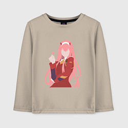 Лонгслив хлопковый детский Zero Two 03 Darling, цвет: миндальный