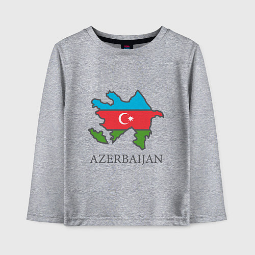 Детский лонгслив Map Azerbaijan / Меланж – фото 1