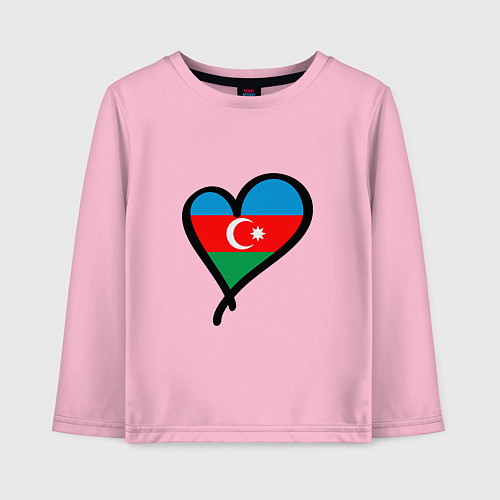 Детский лонгслив Azerbaijan Heart / Светло-розовый – фото 1