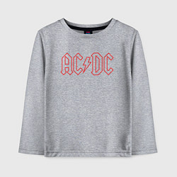 Лонгслив хлопковый детский ACDC - Logo, цвет: меланж