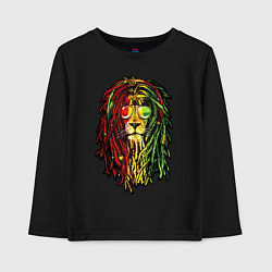 Лонгслив хлопковый детский Jam lioN, цвет: черный